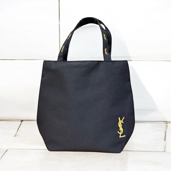 YSL Black Tote Bag with Gold Logo (Novelty) - Picture 1 of 3